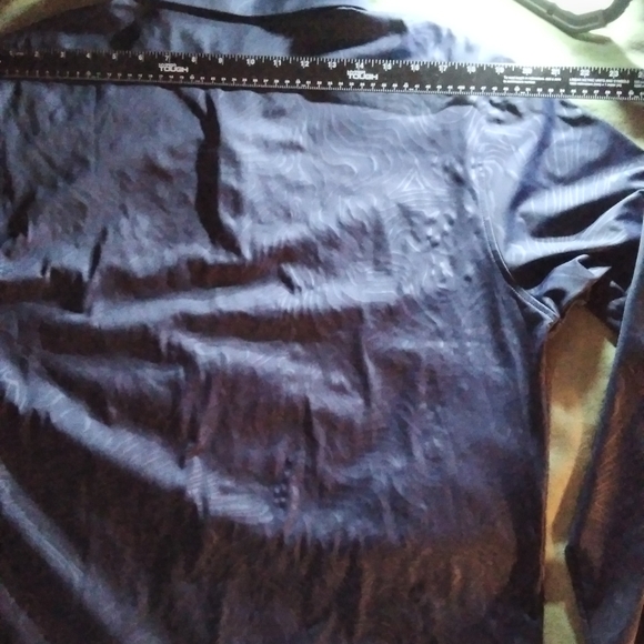 MAelreg performance polo Long sleeve XL Dark blue swirl pattern yellow t… - Picture 9 of 15